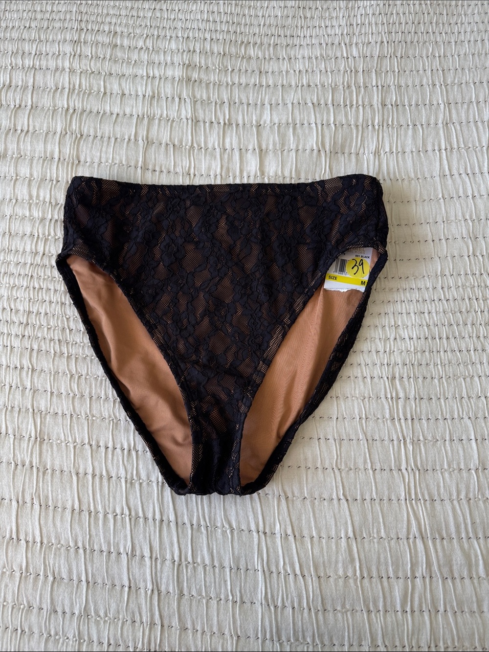 MICHAEL Michael Kors Black Lace High-Waist Bikini Bottoms